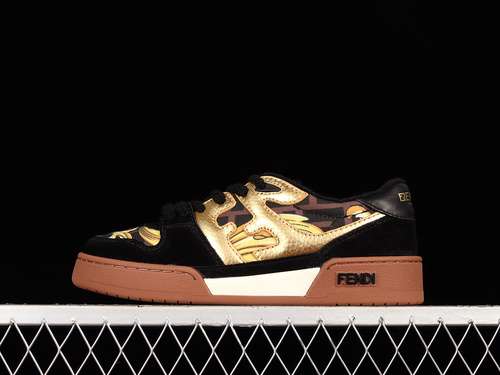 550FENDI MATCH 2022 SNEAKERS BLACKBLACKGOLDWOMAN3539MAN4045