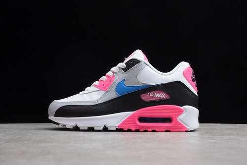 280833376107AIR MAX 90 LEATHER WHITEPINKBLUEBLACKWOMAN3639