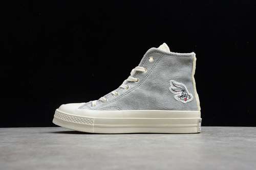 260169222CBUGS BUNNY X CHUCK TAYLOR 70S HIGH TOP LIGHT GREYWHITEEGRETUNISEX3544