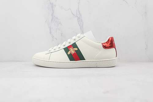360GUCCI ACE EMBROIDERED LOWTOP SNEAKERS WHITEGREENREDWOMAN3539MAN4044