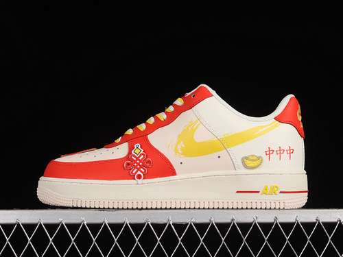 280CW1888601AIR FORCE 1 LOW 07 BEIGEREDGOLDWOMAN3639MAN4045