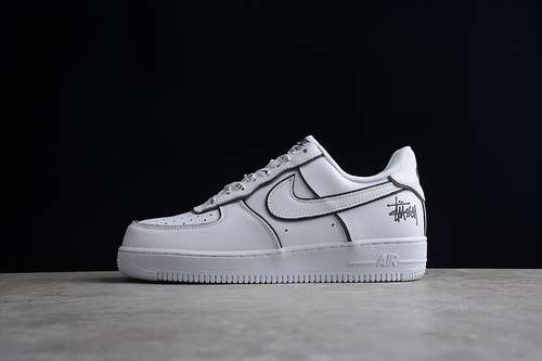 340BQ6425109STUSSY X AIR FORCE 1 LOW WHITEBLACKWHITEWOMAN3639MAN4045