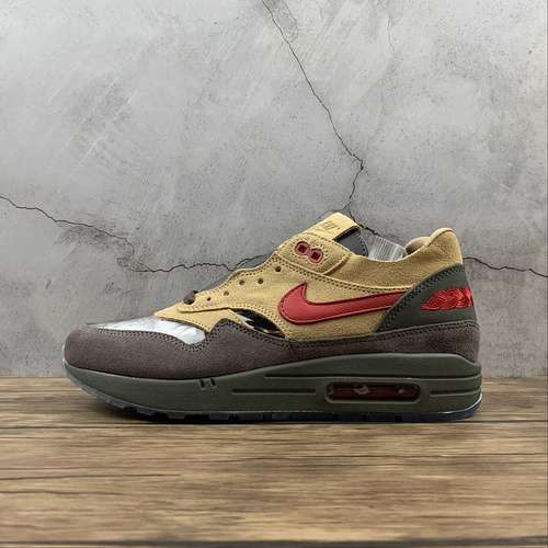 480DD1870200CLOT AIR MAX 1 KISS OF DEATH CHA LIGHT BROWNYELLOWREDUNISEX3646