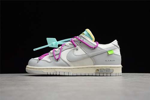 480DM1602100OW X SB DUNK LOW THE 50 LIGHT GREYWHITEPURPLEWOMAN3639MAN4047