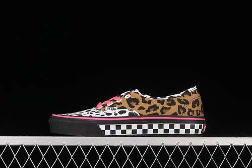 250VN0A4BV5VBRAUTHENTIC LOW SHOES LEOPARD PRINTBLACKPINKWOMAN3539MAN4044