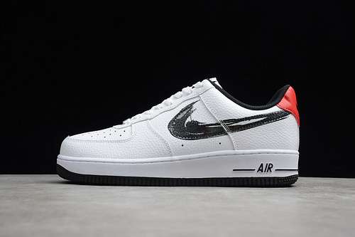 280DA4657100AIR FORCE 1 LOW BRUSHSTROKE SWOOSH WHITEBLACKREDMAN4045