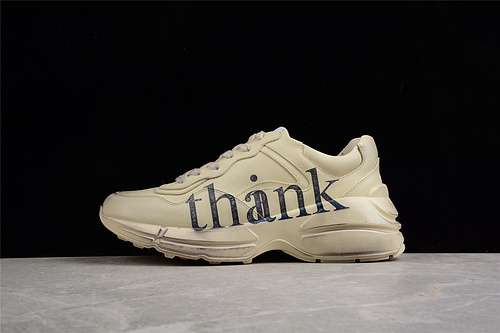 600GUCCI RHYTON VINTAGE TRAINER SNEAKER BEIGEBLACKWHITEWOMAN3539MAN4044