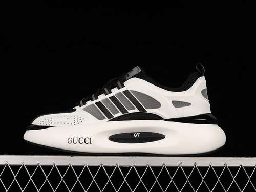 3801XG704460GUCCI 22SS SPORTS SHOES WHITEBLACKGREYMAN3844