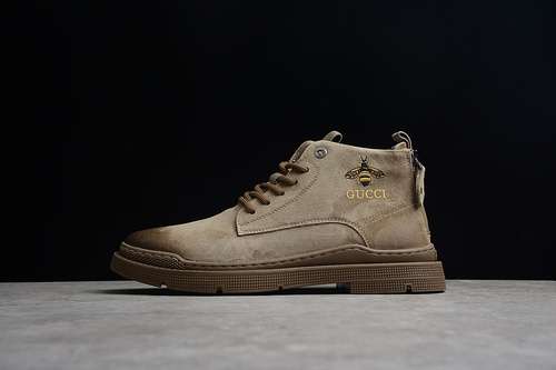 420GUCCI MID HIKING SHOES BROWNKHAKIKHAKIMAN3844