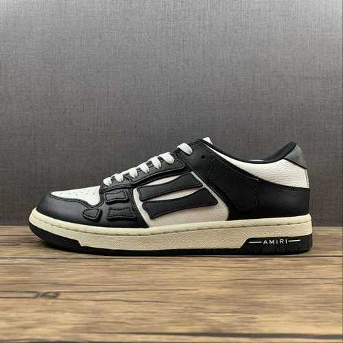 580AMIRI SKELETON LOW SNEAKERS BLACKWHITEBLACKMAN4045