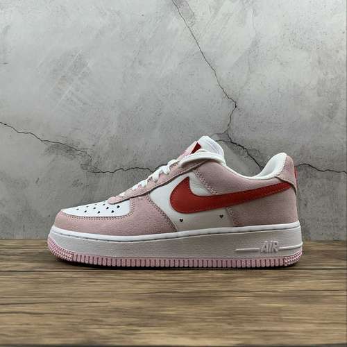 300DD3384600AIR FORCE 1 LOW 07 VALENTINES DAY LOVE LETTER TULIP PINKUNIVERSITY REDWHITE