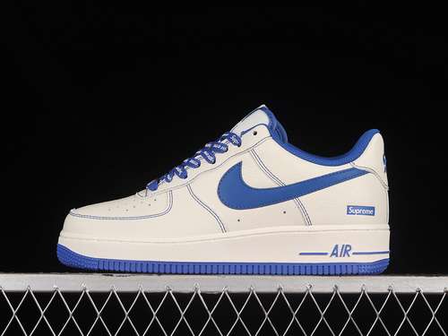 320SU0220010SUPREME AIR FORCE 1 07 LOW WHITEBLUEWOMAN3639MAN4045