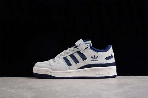 300GY6553FORUM 84 LOW SHOES LIGHT GRAYDARK BLUEWHITEWOMAN3639MAN4045