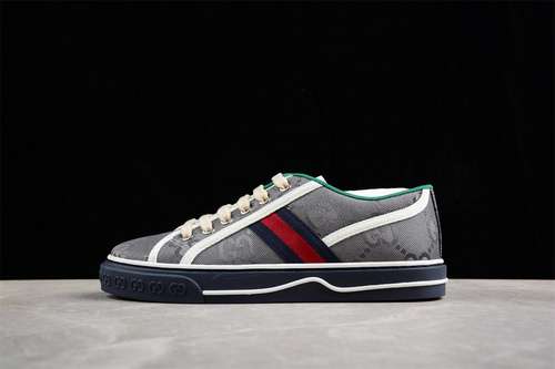 500GUCCI TENNIS 1977 PRINT SNEAKER WHITEREDGREYMAN4044