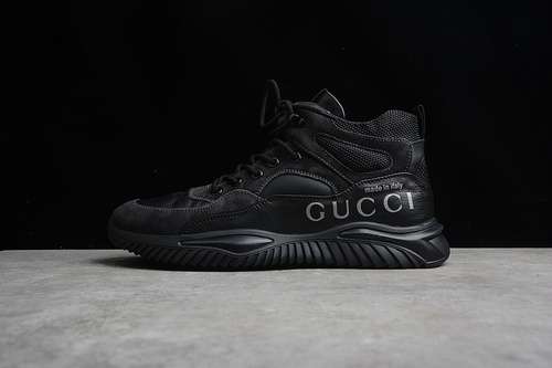 480GUCCI SCREENER GG HIGHTOP SNEAKER BLACKBLACKBLACKMAN3844