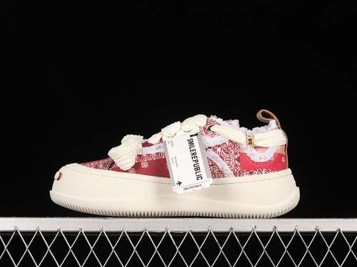 310SMILEREPUBLIC CANVAS SHOES WHITEREDBLACKWOMAN3540