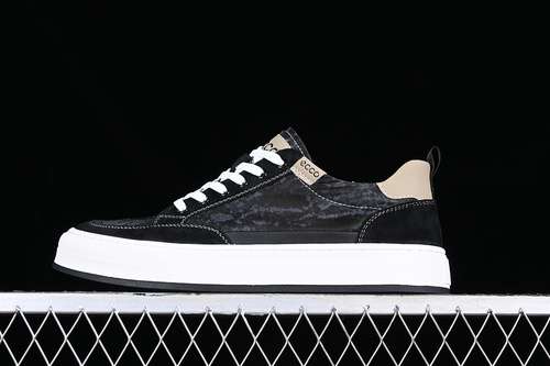34065078701001BREATHABLE CASUAL SKATE SHOES BLACKWHITEMAN3844