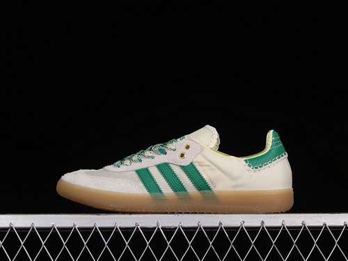 320GY4344WALES BONNER X SAMBA SHOES CREAM WHITEBOLD GREENEASY YELLOWUNSIEX3645