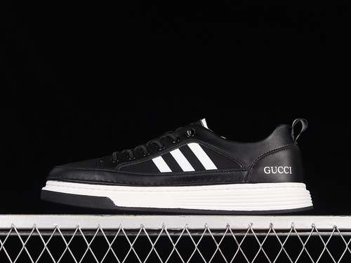 280GUCCI 22SS LEISURE TREND SNEAKERS BLACKBLACKWHITEMAN3944