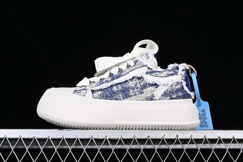 280SOAP OPERA PLATFORM HEIGHT INCREASING CANVAS SHOES WHITEBLUEWOMAN3540