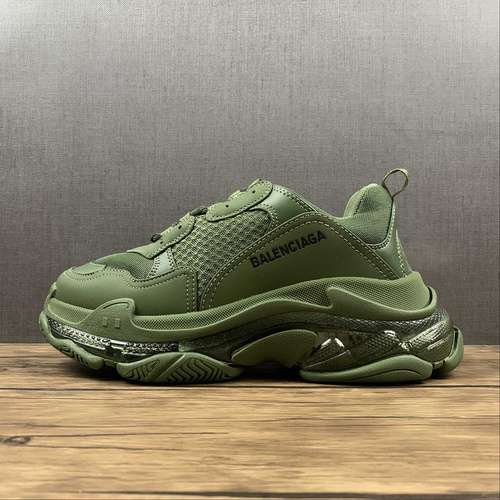 550BALENCIAGA TRIPLE S SNEAKERS GREENGREENBLACKWOMAN3539MAN4046