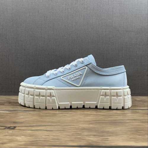360PRADA PLATFORM DADDY SHOES LIGHT BLUELIGHT BLUEWHITEWOMAN3540