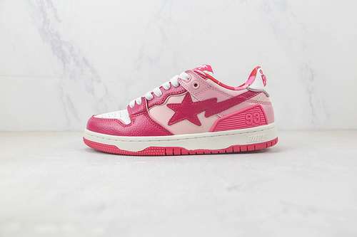 300BAPE STA LOW SHOES PINKLIGHT PINKWHITEWOMAN3639MAN4045