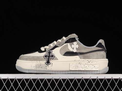 450CW6688803CHROME HEARTS X AIR FORCE 1 LOW 07 GREYBEIGEBLACKWOMAN3639MAN4045