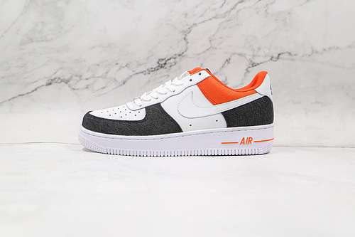 300DJ5174100AIR FORCE 1 LOW USA DENIM WHITEBLACKORANGEWOMAN3639MAN4045