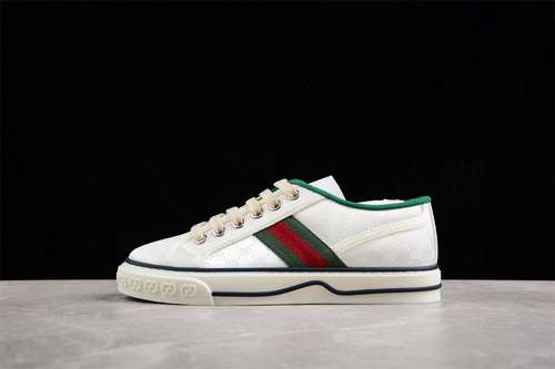 500GUCCI TENNIS 1977 PRINT SNEAKER WHITEREDGREENWOMAN3539MAN4044