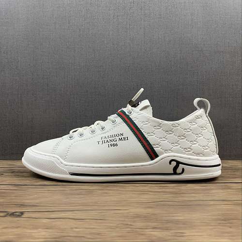 290GUCCI ACE EMBROIDERED LOWTOP SNEAKER WHITEWHITEGREENBLACKMAN3844