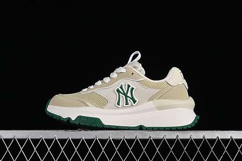 2403ARHCRM4N50BGSNY MLB CHUNKY RUNNER LACE WHITEGREYGREENWOMAN3539MAN4045