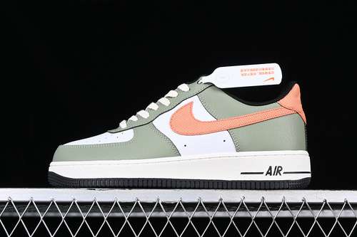 280FD0758386AIR FORCE 1 07 OIL GREENWHITESAILSAFETY ORANGEWOMAN3639MAN4045