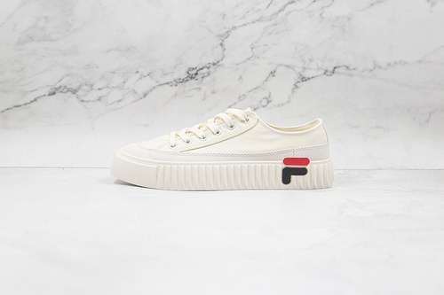 260F12W124342FGAFILA CANVAS SHOES WHITEWHITEBLACKWOMAN3639