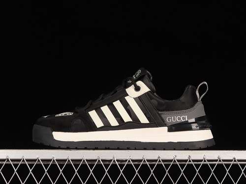 380GUCCI SPORTS CASUAL TREND SHOES BLACKBLACKWHITEMAN3944
