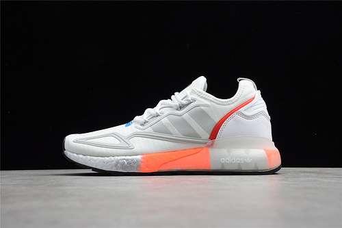 320FY5725ZX 2K BOOST SHOES CLOUD WHITEMETALLIC SILVERGLOW BLUEWOMAN3639MAN4045