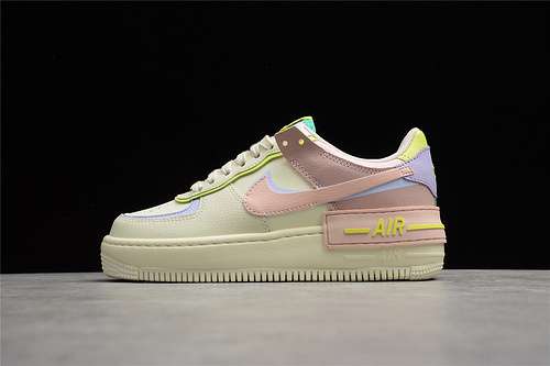 300CI0919700AIR FORCE 1 SHADOW CASHMEREPURE VIOLETPINK OXFORDPALE CORALWOMAN35540
