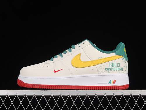 320HX123002AIR FORCE 1 LOW 07 BEIGEGREENYELLOWREDWOMAN3639MAN4045