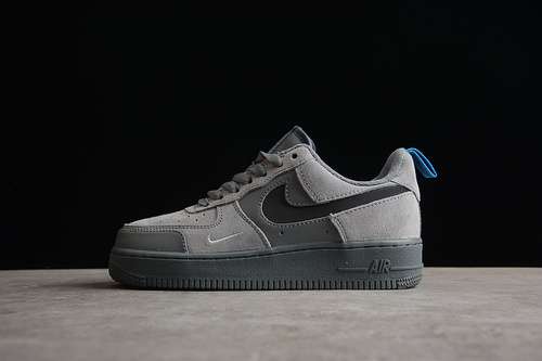 300DO6709002AIR FORCE 1 LOW CUT OUT SWOOSH SMOKE GREYBLACKLIGHT PHOTO BLUEUNISEX3645