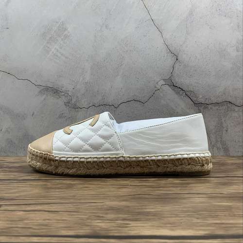 300CHANEL FISHERMAN SHOES WHITEWHITELIGHT KHAKIWOMAN3540