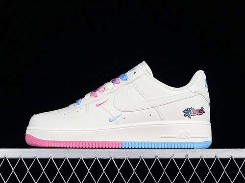 360KU0902112AIR FORCE 1 LOW 07 SU19 MIAMI WHITEBLUEPINKWOMAN3639MAN4045