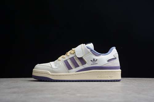 300GX4535FORUM 84 LOW SHOES COLLEGE PURPLECLOUD WHITEBEIGEWOMAN3639MAN4045