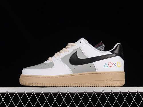 320AF2288002AIR FORCE 1 LOW 07 WHITEBLACKLIGHT GREYLIGHT KHAKIWOMAN3639MAN4045