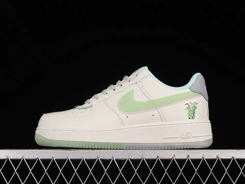 320CW1574802AIR FORCE 1 LOW LV8 DOUBLE SWOOSH WHITEBLUEGREENWOMAN3639MAN4045
