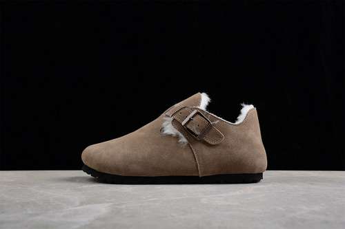 4001020581BIRKENSTOCK LONDON SHEARLING SUEDE LEATHER BROWNBROWNWHITEWOMAN3540