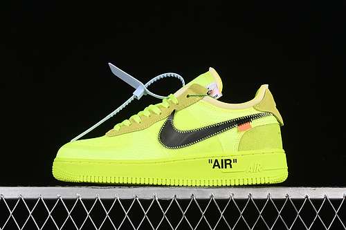 320AO4606700OFF WHITE AIR FORCE 1 LOW OW VOLTCONEBLACKHYPER JADEUNISEX3645