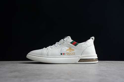 400GUCCI SCREENER GG HIGHTOP SNEAKERS WHITEWHITEGOLDMAN3844
