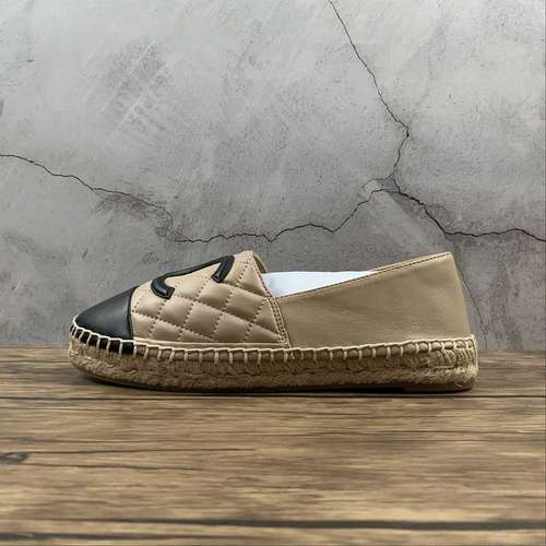 300CHANEL FISHERMAN SHOES LIGHT KHAKIBLACKLIGHT KHAKIWOMAN3540