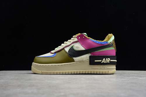 320CT1985500AIR FORCE 1 LOW SHADOW CACTUS FLOWEROLIVE FLAKRACER BLUEFOSSIL