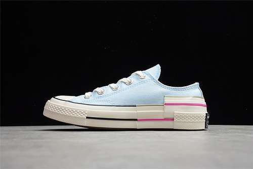250570789CCHUCK TAYLOR 70S ALLSTAR LOW COLORBLOCK CHAMBRAY BLUEWHITEEGRETWOMAN3539